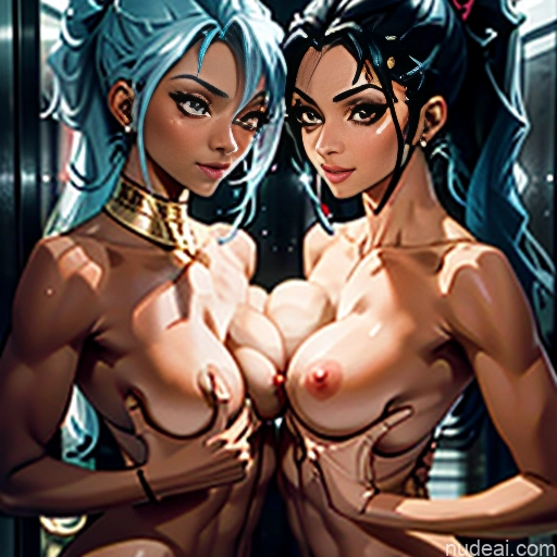 ai nude image of pics of Woman + Man Two Busty Perfect Boobs Perfect Body Dark Skin Oiled Body EdgOrgasm Hentai Breast Grab(sex Position) Seductive Ahegao Blue Hair Ponytail Egyptian Middle Eastern Soft Anime Bathroom Against Glass Sex Breast Grab Guided Breast Grab Nude Gold Jewelry Dark Lighting