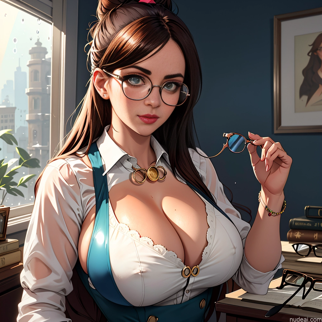 ai nude image of pics of Milf One Huge Boobs Perfect Boobs Beautiful Glasses Thick Huge Tits, Hard Nipples Hair Bun Soft + Warm Skin Detail (beta) Bedroom Apron Dress Nurse Victorian Cleavage Transparent Pokies Brunette Ginger