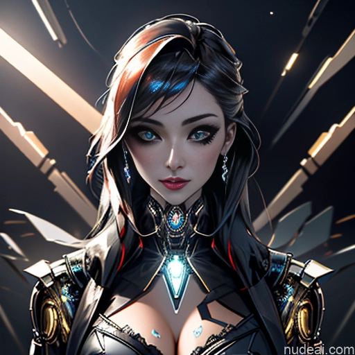 Detailed Bright Lighting Diamond Jewelry Cleavage Superhero Steampunk Sci-fi Armor Race Driver Cyberpunk Graphics Cyberpunk Crisp Anime Skinny Futuristicbot V2