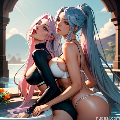 related ai porn images free for Woman Two Huge Boobs Big Ass 20s Pink Hair Blue Hair White Hair Ponytail Korean Panties Sports Bra Stockings Long Hair Dark Skin Seductive Orgasm Hot Tub