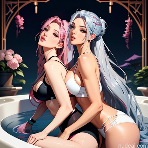 related ai porn images free for Woman Two Huge Boobs Big Ass 20s Pink Hair Blue Hair White Hair Ponytail Korean Panties Sports Bra Stockings Long Hair Dark Skin Seductive Orgasm Hot Tub