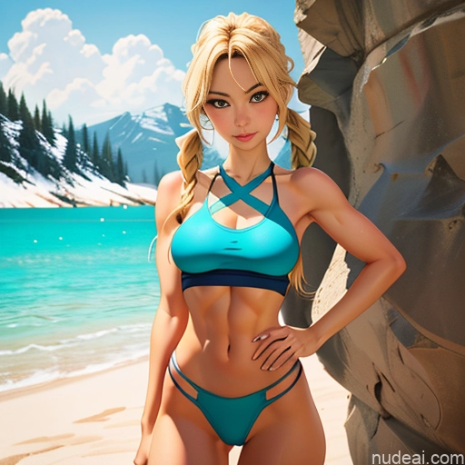 related ai porn images free for One 18 Skinny Perfect Boobs Perfect Body White Blonde Pigtails Bows Better Swimwear One Piece V2 Lake Licking-nipple Handjob