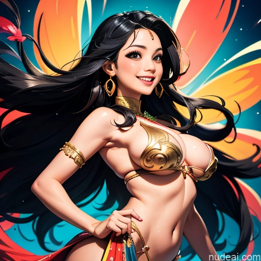 related ai porn images free for Woman One Busty Perfect Boobs Perfect Body Happy Black Hair Long Hair Indian Front View Sari Transparent