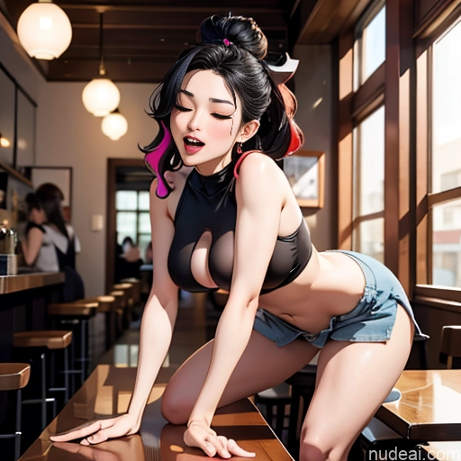 related ai porn images free for Perfect Boobs Beautiful Lipstick Big Ass Fairer Skin 18 Orgasm Sexy Face Black Hair Hair Bun Korean Crisp Anime Cafe Crop Top Micro Skirt Partially Nude Woman + Man Two Cumshot