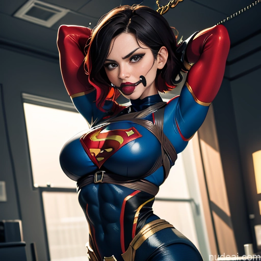 ai nude image of pics of Muscular Busty Abs Superhero Superheroine Bondage Kidnapped-bdsm-willing Partner