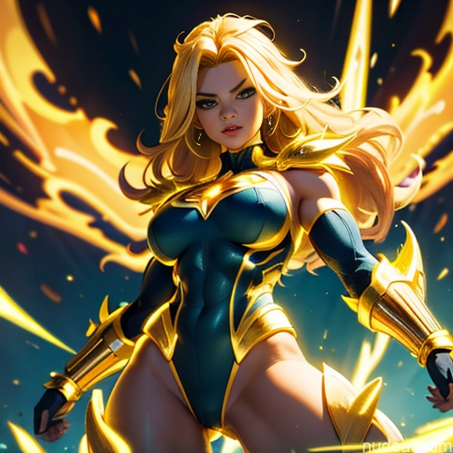 related ai porn images free for Busty Muscular Abs Superhero Superheroine Super Saiyan 3 Super Saiyan Neon Lights Clothes: Yellow Regal Powering Up