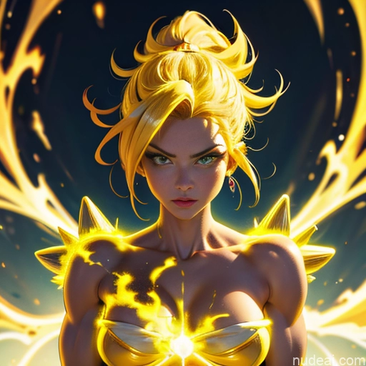 related ai porn images free for Busty Muscular Abs Super Saiyan 3 Super Saiyan Neon Lights Clothes: Yellow Regal Powering Up Science Fiction Style