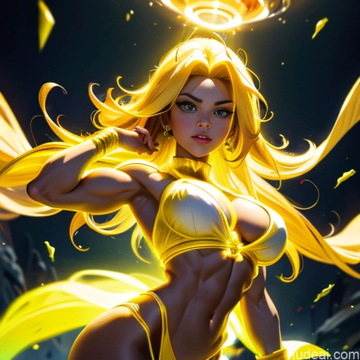 related ai porn images free for Busty Muscular Abs Super Saiyan 3 Super Saiyan Neon Lights Clothes: Yellow Regal Powering Up Science Fiction Style