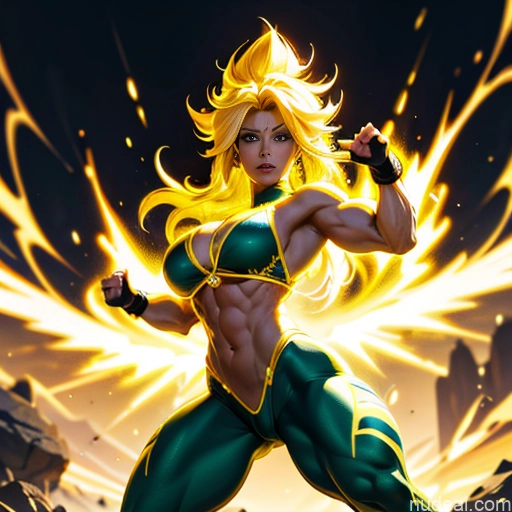 related ai porn images free for Busty Muscular Super Saiyan 3 Super Saiyan Science Fiction Style Abs Bodybuilder Martial Arts Powering Up Neon Lights Clothes: Yellow