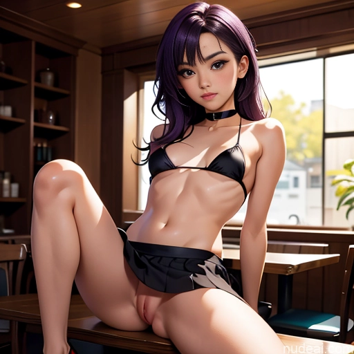 related ai porn images free for Lingerie Model One Perfect Boobs Busty Beautiful Perfect Body 18 Purple Hair Straight White Soft + Warm Front View Choker Micro Skirt Microkini Stockings Straddling Seductive Restaurant