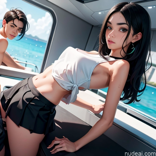 related ai porn images free for Woman + Man Perfect Boobs Beautiful Small Ass Perfect Body Oiled Body 18 Shocked Black Hair Long Hair Angst Yacht Doggystyle (Side View) Mini Skirt Diamond Jewelry Detailed Tank Top