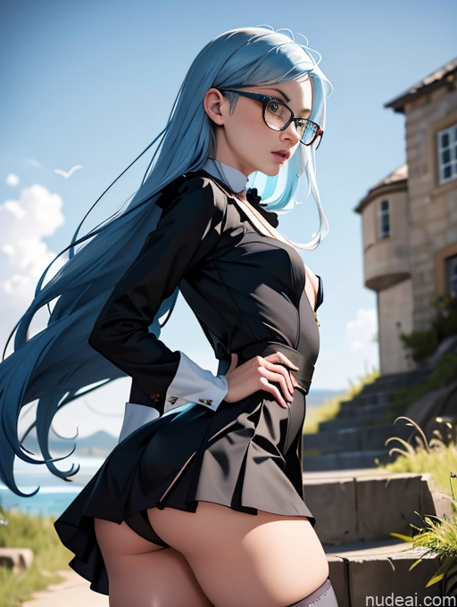 related ai porn images free for Skinny Small Ass Small Tits Glasses Short Fairer Skin 20s Shocked Blue Hair British Long Skirt Front View Playboy Bunny Woman Long Hair Witch Thigh Socks