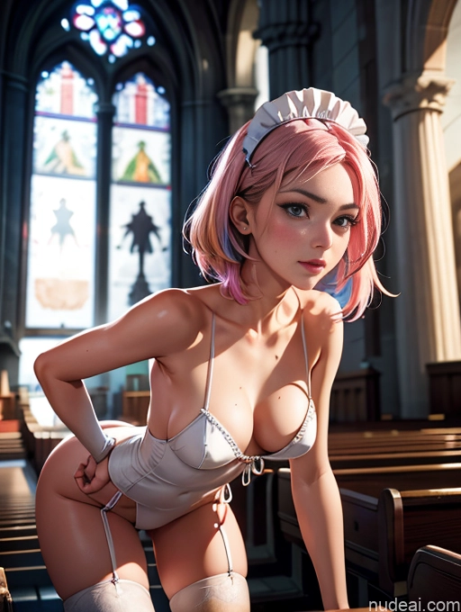 related ai porn images free for One Perfect Boobs Perfect Body 18 Pink Hair Straight White Maid Fantasy Armor Bending Over Skin Detail (beta) Model Church Close-up View