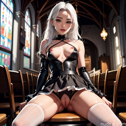 related ai porn images free for One Model Perfect Boobs Perfect Body 18 Seductive White Hair Long Hair Korean Close-up View Goth Maid Micro Skirt Stockings Detailed Skin Detail (beta) Church Cumshot Topless