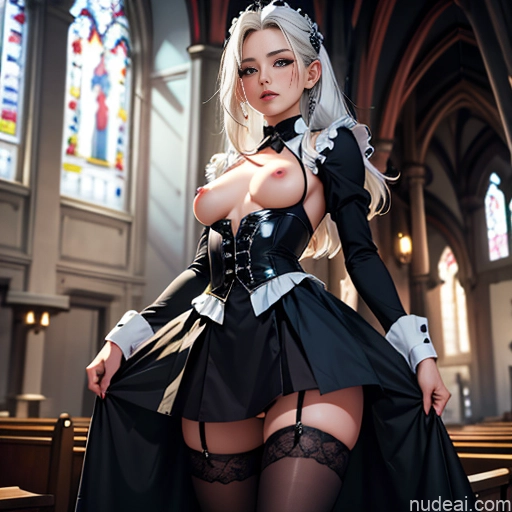 related ai porn images free for One Model Perfect Boobs Perfect Body 18 Seductive White Hair Long Hair Korean Close-up View Goth Maid Micro Skirt Stockings Detailed Skin Detail (beta) Church Cumshot Topless