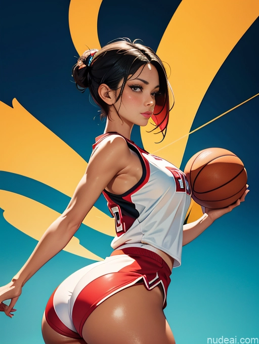 ai nude image of pics of Perfect Boobs Beautiful Big Ass Big Hips Perfect Body Afingering 40s Seductive Black Hair Pixie German Detailed Busty Thick Abs Tanned Skin Warm Anime Athlete Basketball Dynamic View