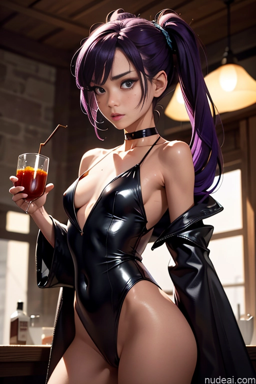 ai nude image of pics of Detailed Dark Lighting Choker 18 Perfect Body Tall Long Legs Skinny Small Ass Beautiful Oiled Body Pigtails Nude Tanned Skin Shocked Purple Hair Skin Detail (beta) Party Witch Busty Model Bdsm