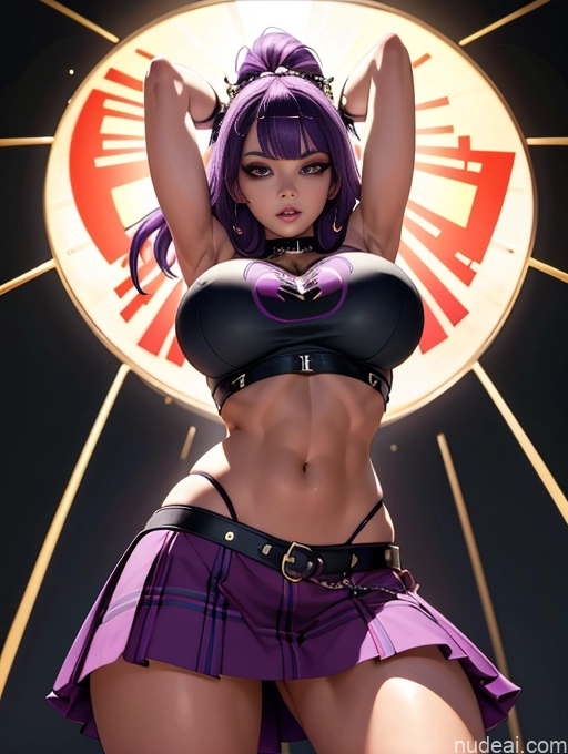 ai nude image of pics of Miss Universe Model Huge Boobs Small Tits Beautiful Big Ass Big Hips Skinny Perfect Body Tanned Skin Afingering Buxomy 30s Latina Punk Skirt Dark Lighting Detailed Crop Top Skin Detail (beta) Purple Hair