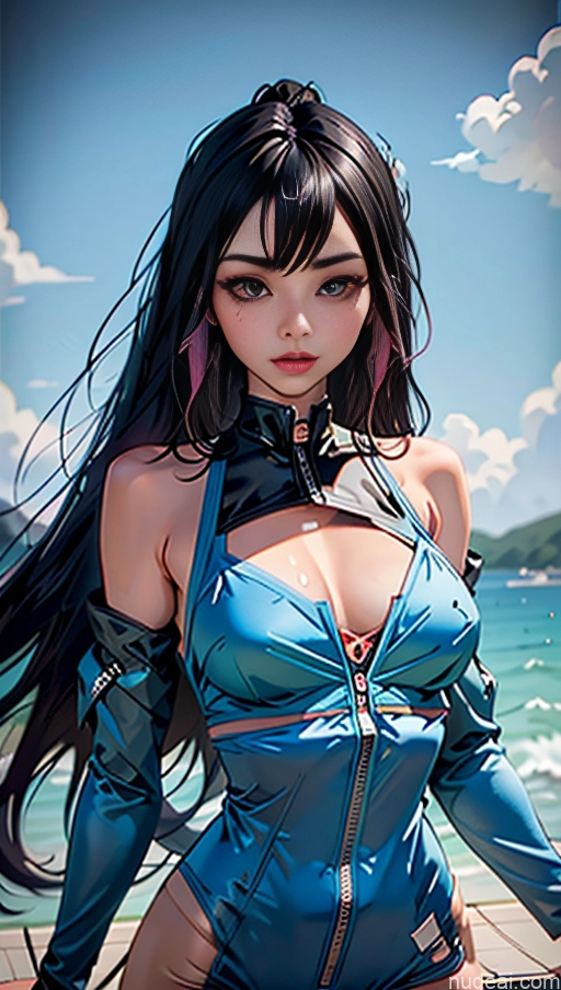 ai nude image of pics of Transparent Black Hair Panties Sports Bra Perfect Boobs Busty 20s Model Long Hair Ahri, 1girl, Long Hair, Animal Ears, Whisker Markings, Korean Clothes, Cleavage, Detached Sleeves Guided Breast Grab