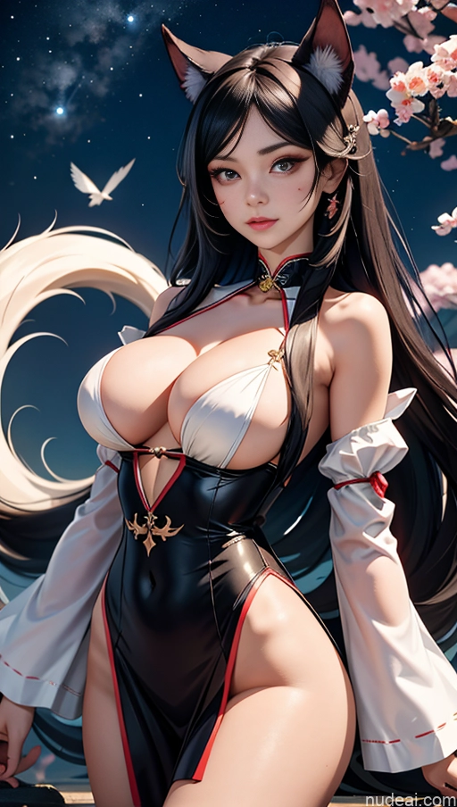 related ai porn images free for Transparent Black Hair Perfect Boobs Busty 20s Model Long Hair Ahri, 1girl, Long Hair, Animal Ears, Whisker Markings, Korean Clothes, Cleavage, Detached Sleeves Teacher \haigure\