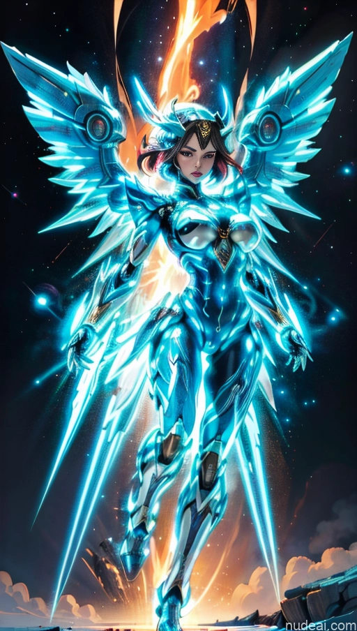 ai nude image of pics of Several Israel Powering Up Superhero Jewish Busty Abs Bodybuilder Muscular Science Fiction Style Neon Lights Clothes: Blue Has Wings SSS: A-Mecha Musume A素体机娘