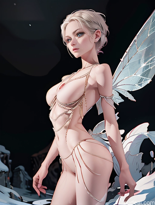 Beautiful Tattoos Small Ass Skinny Perfect Body 18 Choker Bodychain Has Wings Detailed Goth Dark Lighting Elemental Series - Ice Snow Perfect Boobs Santa Bimbo Pixie White Hair