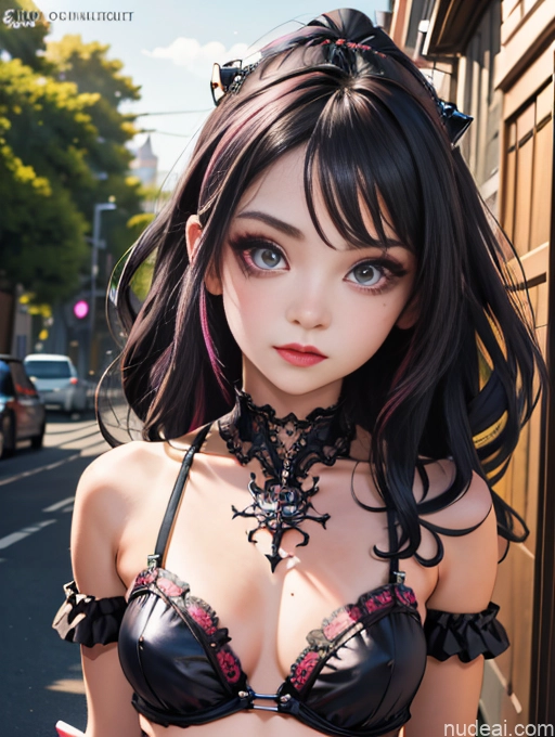 Front View 18 Soft Anime Woman Hentai Lingerie Goth Gals V1 POV Focus Sex