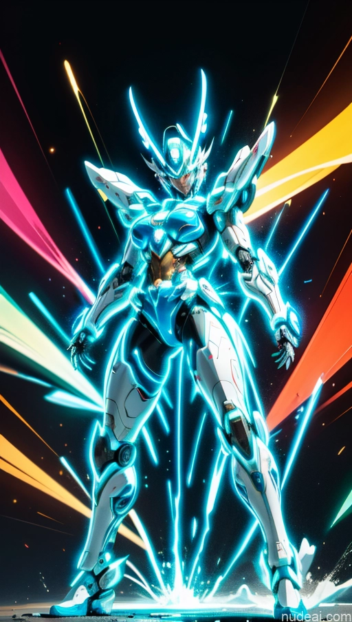 ai nude image of pics of Several Israel Superhero Bodybuilder Abs Perfect Boobs Powering Up Science Fiction Style Dynamic View SSS: A-Mecha Musume A素体机娘 Neon Lights Clothes: Blue