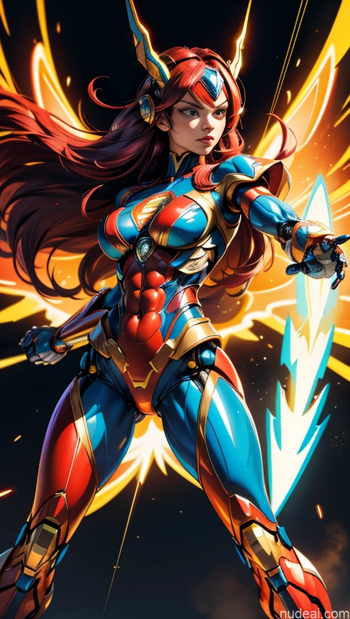 ai nude image of pics of Superheroine Perfect Boobs Muscular Abs Perfect Body Several Superhero Powering Up SSS: A-Mecha Musume A素体机娘