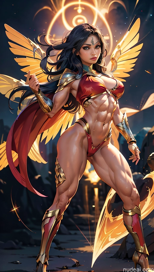 related ai porn images free for Superheroine Perfect Boobs Muscular Abs Perfect Body Several Superhero Powering Up Science Fiction Style Dynamic View Egyptian Has Wings