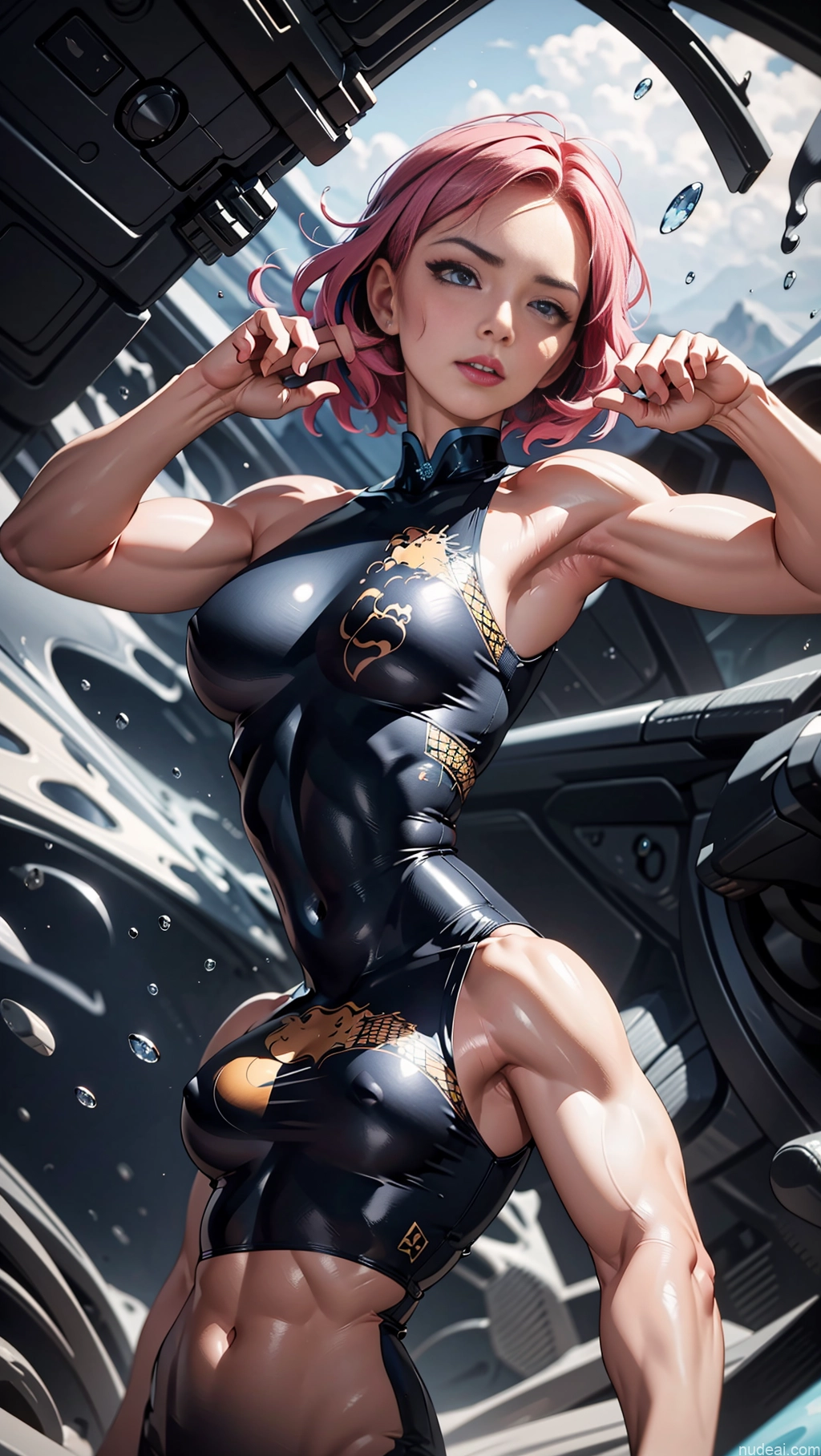 related ai porn images free for Several Perfect Boobs Muscular Abs Car Dynamic View Powering Up Bodybuilder China Dress Of Kisaki (Blue Archive) Surrealist