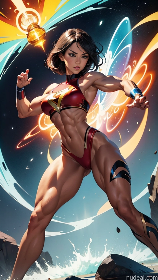 related ai porn images free for Several Perfect Boobs Muscular Abs Car Dynamic View Powering Up Bodybuilder Surrealist Mary Thunderbolt