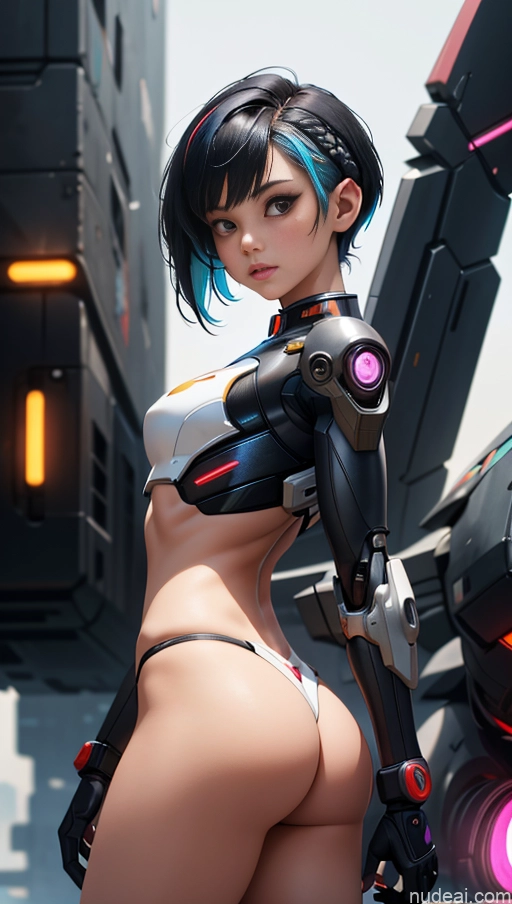 ai nude image of pics of Sorority Small Tits Small Ass Skinny 18 Pixie Asian Cyberpunk Mech Suit