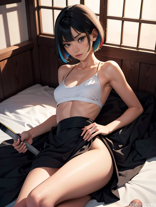 ai nude image of pics of Woman One Small Tits Beautiful Abs Skinny Big Ass Big Hips Long Legs Perfect Body Pubic Hair 18 Serious Black Hair Japanese Front View Bobcut On Back Maid