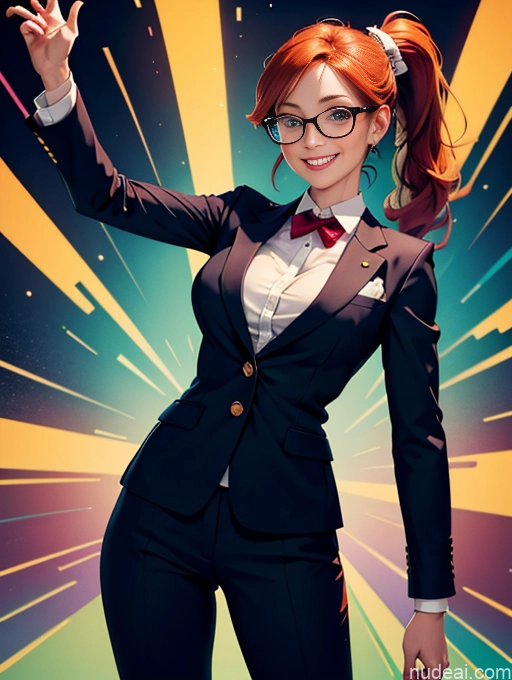 related ai porn images free for Perfect Boobs Ginger Happy Glasses Ponytail Professor Suit