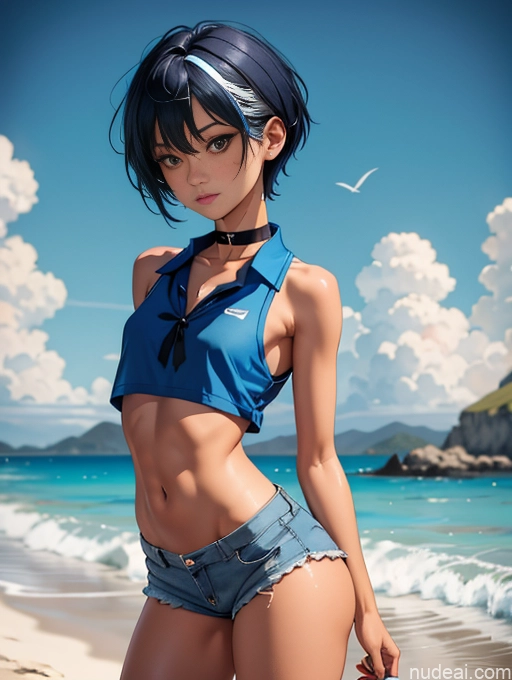 related ai porn images free for Sorority Asian Tanned Skin Oiled Body Pixie Blue Hair Choker Long Legs Short Beautiful 18 Skinny Small Tits Polo Short Shorts Small Ass