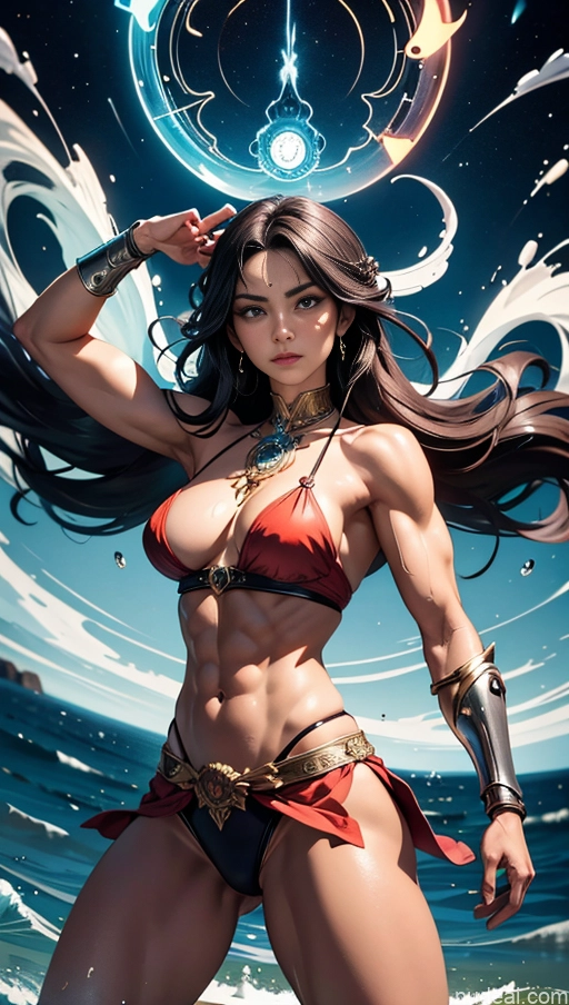 related ai porn images free for Sari Several Powering Up Surrealist Dynamic View Abs Muscular Busty Bodybuilder Knight Viking