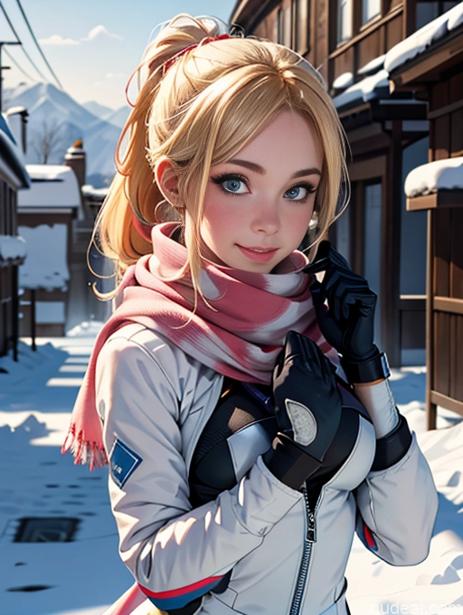 related ai porn images free for Woman One Perfect Boobs Skinny Perfect Body 18 Blonde Happy Snow Scarf Ponytail Working Out Gloves Front View Mesh