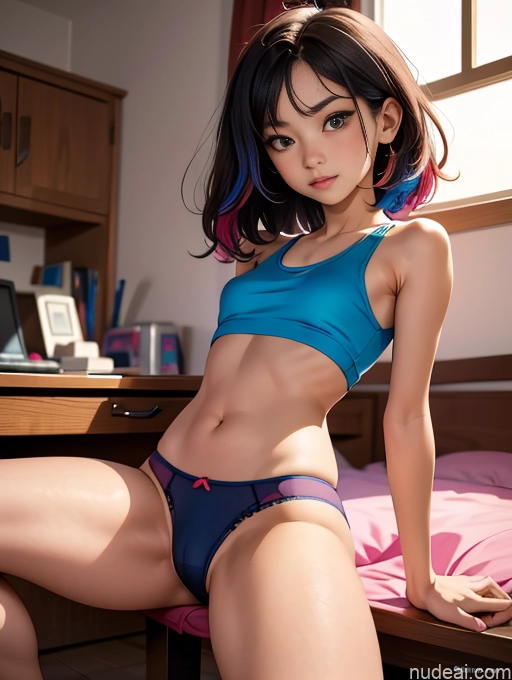 related ai porn images free for Sorority Small Tits Small Ass Skinny 18 Asian Spreading Legs Panties Tank Top