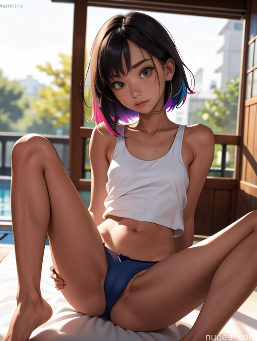 related ai porn images free for Sorority Small Tits Small Ass Skinny 18 Asian Spreading Legs Panties Tank Top