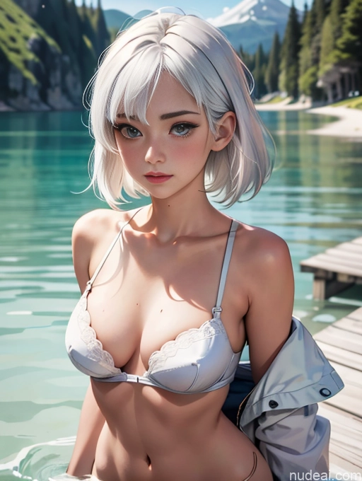 related ai porn images free for Ghibli Undressing Undressing Another Bikini, Underwear, Lace 18 White Hair Lake Perfect Boobs