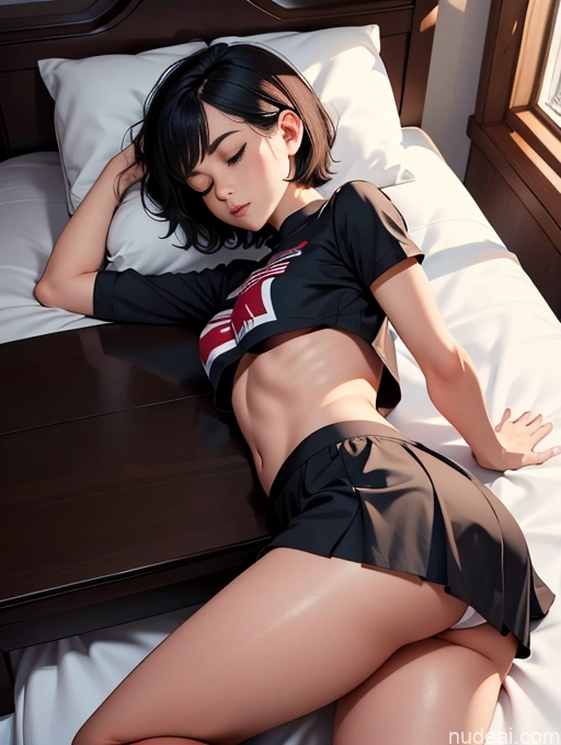 related ai porn images free for 18 Woman One Perfect Boobs Big Ass Skinny Short Black Hair Short Hair Bedroom Front View Stockings Panties Mini Skirt Crop Top Sleeping Crisp Anime