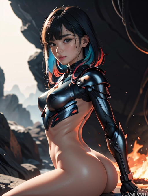 related ai porn images free for Woman Small Tits Beautiful Small Ass Skinny Short Fairer Skin Oiled Body 20s Serious Black Hair Bangs Korean Hell Straddling Nude Sci-fi Armor