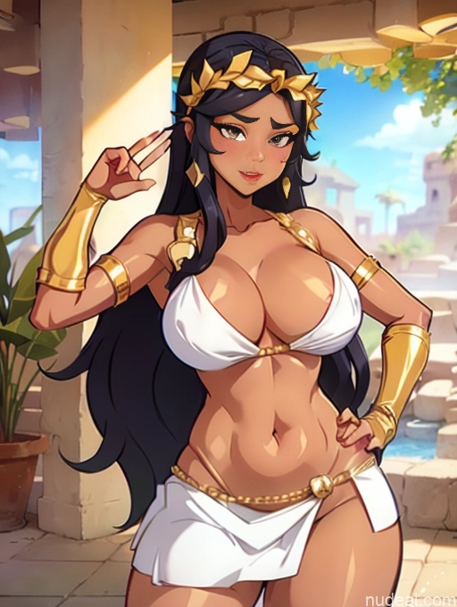 ai nude image of pics of Menstoga, White Robes, In White And Gold Costumem, Gold Headpiece, Gold Belt, Gold Chain Lingerie Model Busty Perfect Boobs Beautiful Big Ass Thick Big Hips Tall Perfect Body 20s German Oasis Serious Fairer Skin Bright Lighting Long Hair Ginger