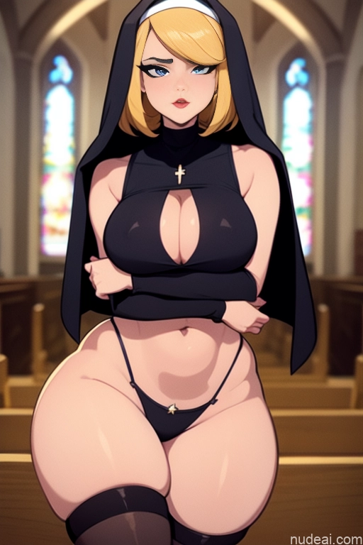 related ai porn images free for Lingerie Model Busty Perfect Boobs Beautiful Thick Big Hips Tall Perfect Body Long Legs 20s Serious Bobcut British Goth Witch Church Nun Tunic Blonde Fur