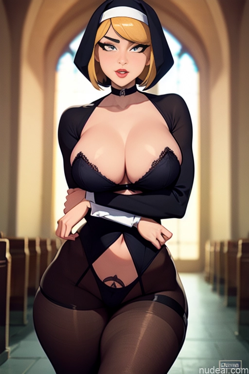 related ai porn images free for Lingerie Model Busty Perfect Boobs Beautiful Thick Big Hips Tall Perfect Body Long Legs 20s Serious Bobcut British Goth Witch Church Nun Tunic Blonde Fur Transparent