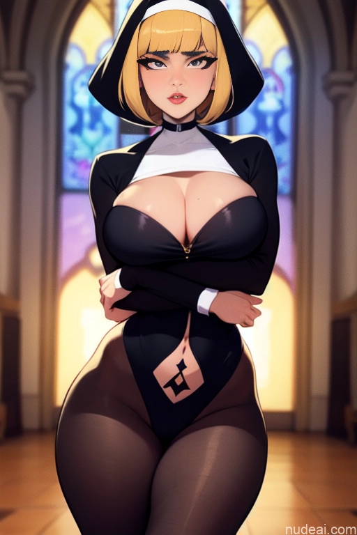 related ai porn images free for Lingerie Model Busty Perfect Boobs Beautiful Thick Big Hips Tall Perfect Body Long Legs 20s Serious Bobcut British Goth Witch Church Nun Tunic Blonde Fur Transparent