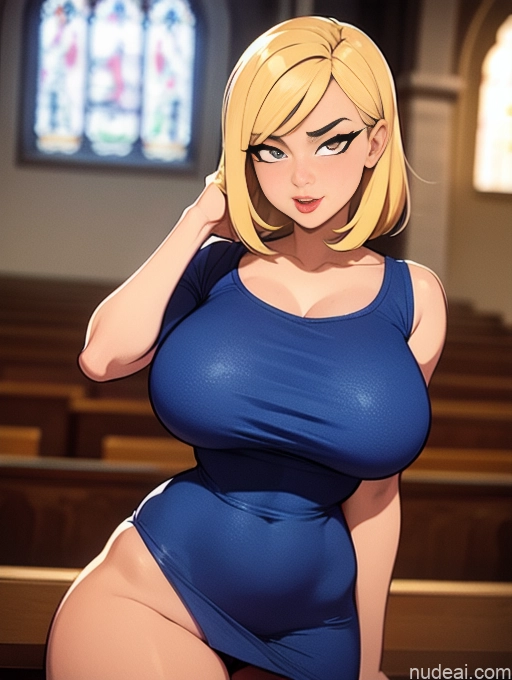 related ai porn images free for Woman Busty Perfect Boobs Beautiful Big Ass Thick Tall Perfect Body Long Legs 20s Serious Blonde Bobcut German Church Devil