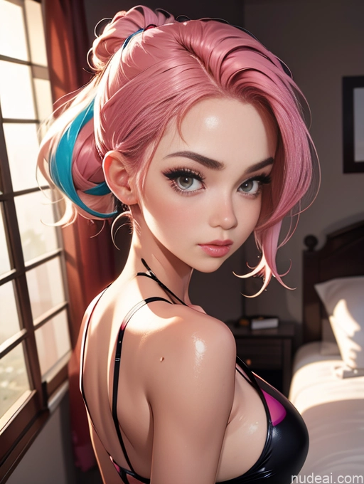 related ai porn images free for Pouting Lips 18 Small Tits Model Big Ass Japanese Pink Hair Hair Tied Up One Piece Swimsuit Bedroom