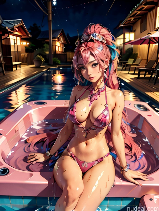 related ai porn images free for Model One Beautiful Skinny 18 Pink Hair Long Hair Japanese High Heels Dance Dress: Samba Hot Tub